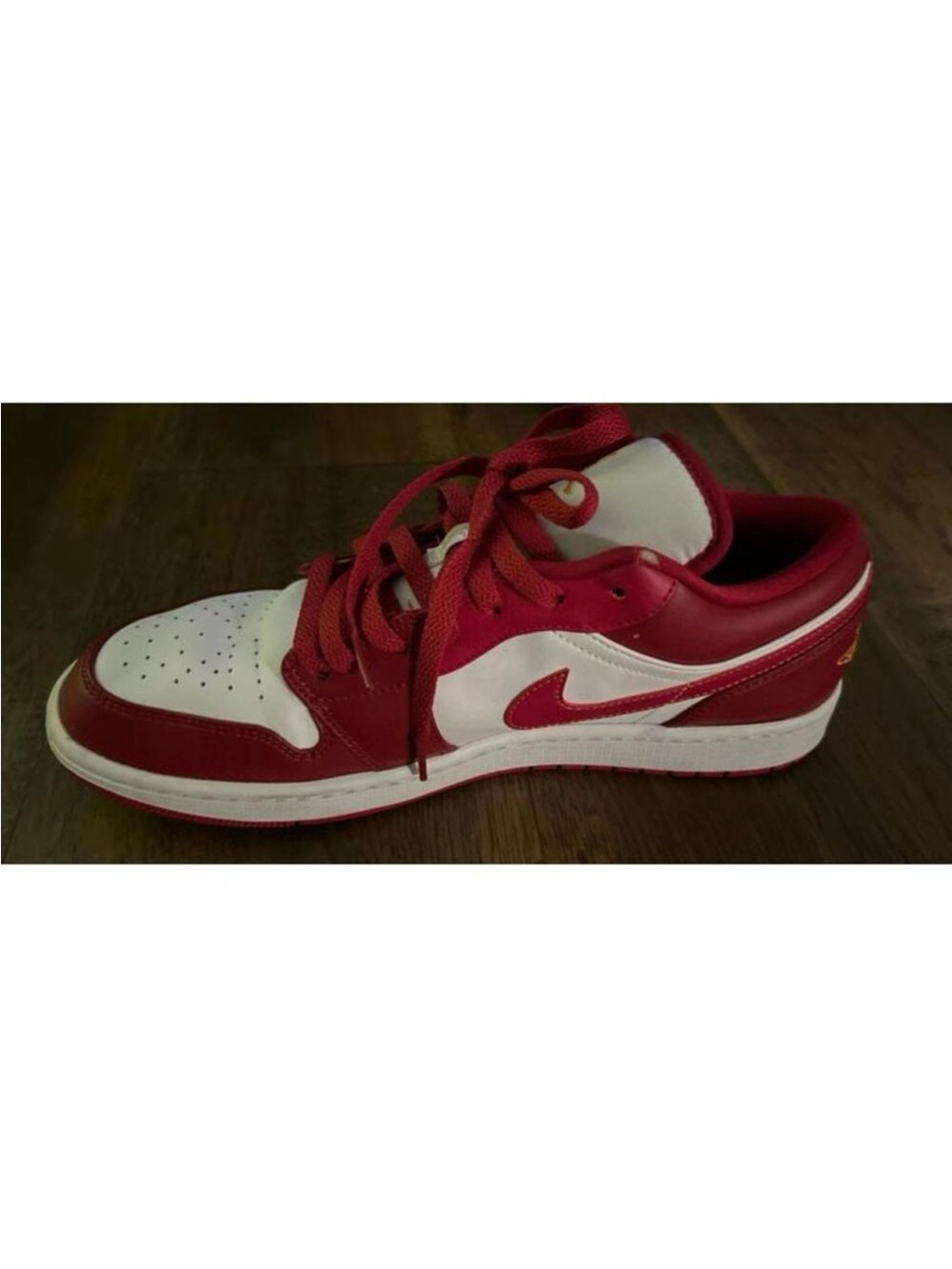 Jordan Low Top Sneakers in White and Red - Picture 10 of 10